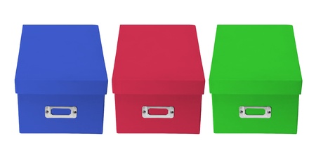 Cardboard Boxes on White Background