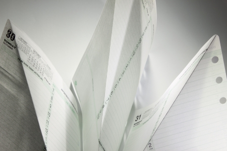 Close Up of Diary Pagesの写真素材