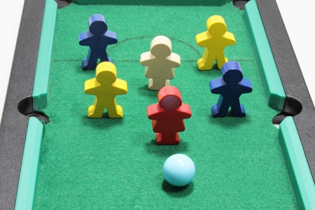 Figures on Snooker Table