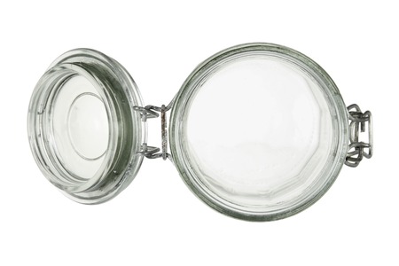 Glass Jar on White Backgroundの写真素材