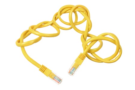 Network Cable on White Background
