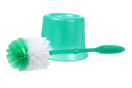 Toilet Brush on White Backgroundの写真素材