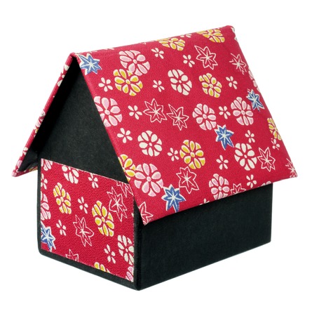 Toy House on Isolated White Backgroundの写真素材
