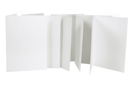 Blank Cards on White Backgroundの写真素材
