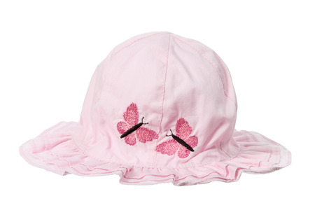 Baby Hat on White Backgroundの写真素材