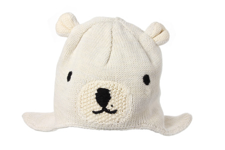 Baby Hat on White Backgroundの写真素材