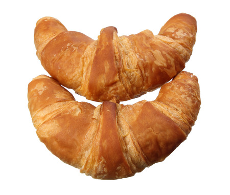Croissants on White Backgroundの写真素材
