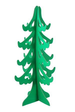 Christmas Tree on White Backgroundの写真素材