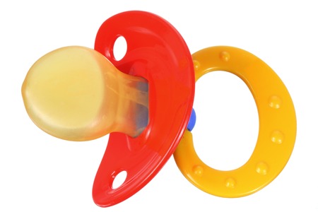 Pacifier on White Backgroundの写真素材