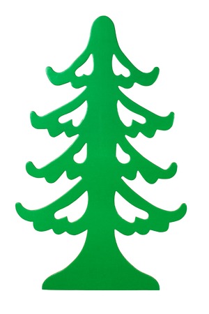 Christmas Tree on White Backgroundの写真素材