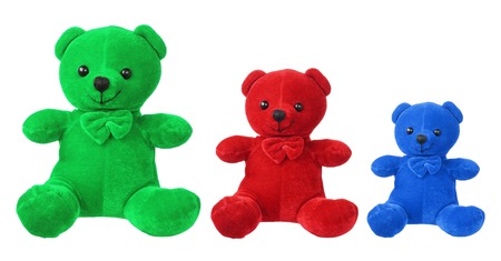 Teddy Bears on White Backgroundの写真素材