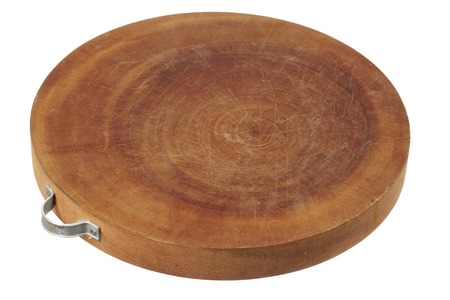 Chopping Board on White Backgroundの写真素材