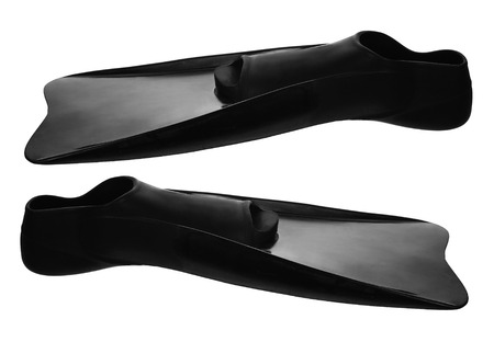 Flippers on White Backgroundの写真素材