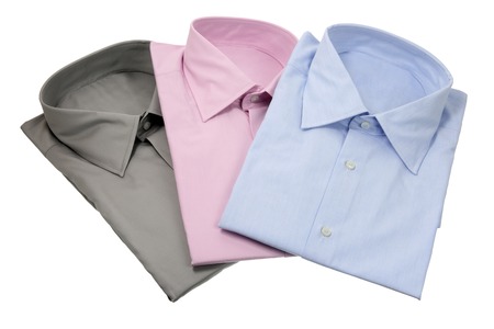 Business Shirts on White Backgroundの写真素材