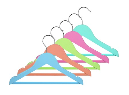 Hangers on White Backgroundの写真素材