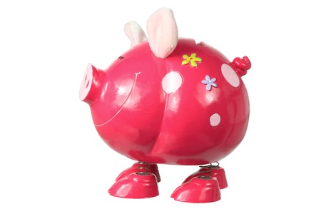 Piggybank on White Backgroundの写真素材