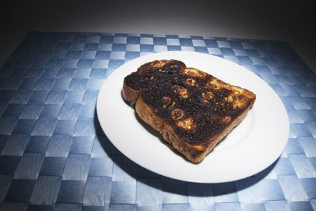 Raisin Toast on Plateの写真素材