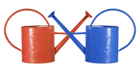 Watering Cans on White Backgroundの写真素材
