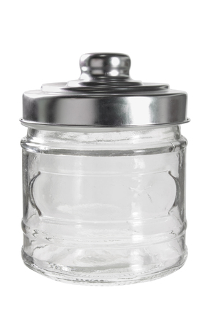 Glass Jar on White Backgroundの写真素材