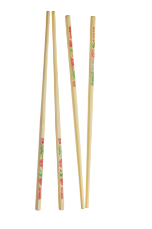 Chopsticks on White Backgroundの写真素材