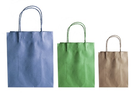 Paper Bags on White Backgroundの写真素材