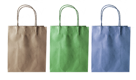 Paper Bags on White Backgroundの写真素材