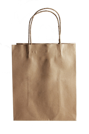 Paper Bag on White Backgroundの写真素材