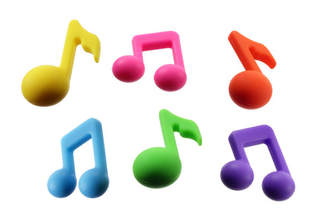 Musical Notes on White Backgroundの写真素材