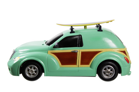 Toy Car on White Backgroundの写真素材