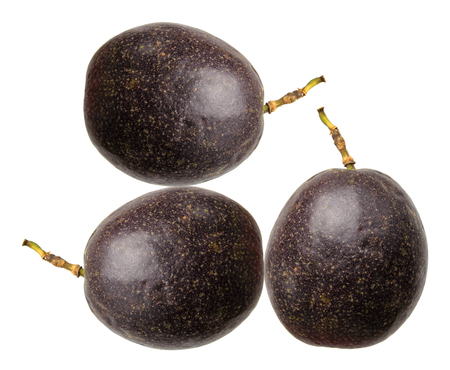 Passion Fruit on Isolated White Backgroundの写真素材