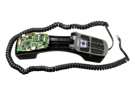 Unusual Phone on White Backgroundの写真素材