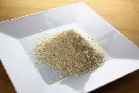 Bread Crumbs on Plateの写真素材