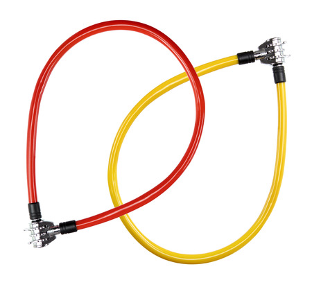 Bicycle Locks on White Backgroundの写真素材