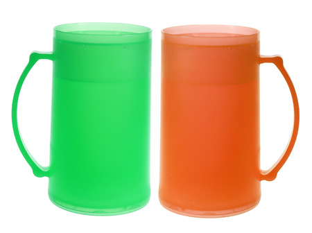 Tall Cups on White Backgroundの写真素材
