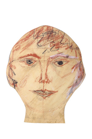 Mannequin Head on White Backgroundの写真素材