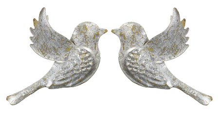 Dove Ornament on White Backgroundの写真素材