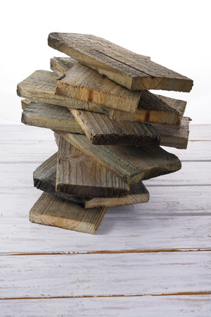 Old Planks on Wooden Backgroundの写真素材
