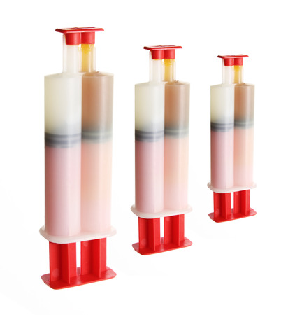 Glue Tubes on White Backgroundの写真素材