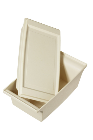 Lunch Box on White Backgroundの写真素材