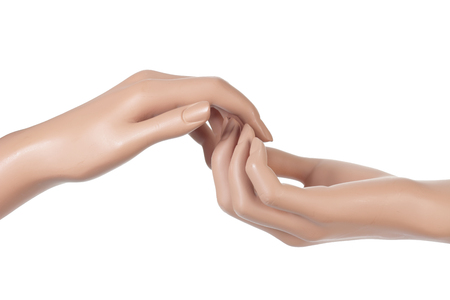 Mannequin Hands on White Backgroundの写真素材