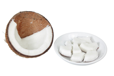 Coconut on White Backgroundの写真素材