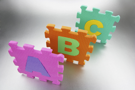 Number Puzzle on Seamless Backgroundの写真素材