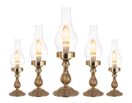Table Lamps on White Backgroundの写真素材