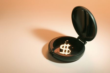 Dollar Symbol in Compact Caseの写真素材