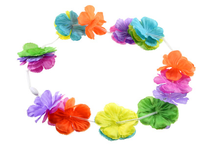 Toy Garland on White Backgroundの写真素材