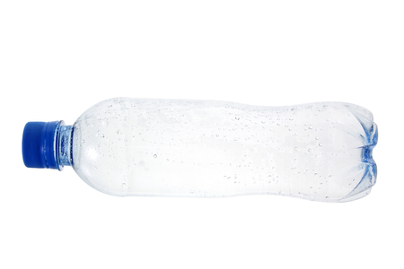 Empty Plastic Bottle on White Backgroundの写真素材