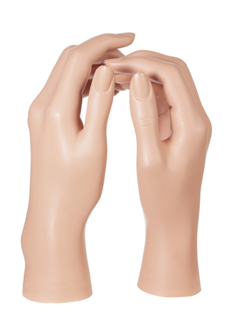 Mannequin Hands on White Backgroundの写真素材