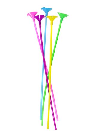 Balloon Sticks on White Backgroundの写真素材