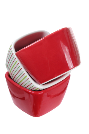 Bowls on White Backgroundの写真素材