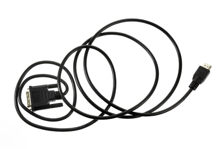 Computer Cable on White Backgroundの写真素材